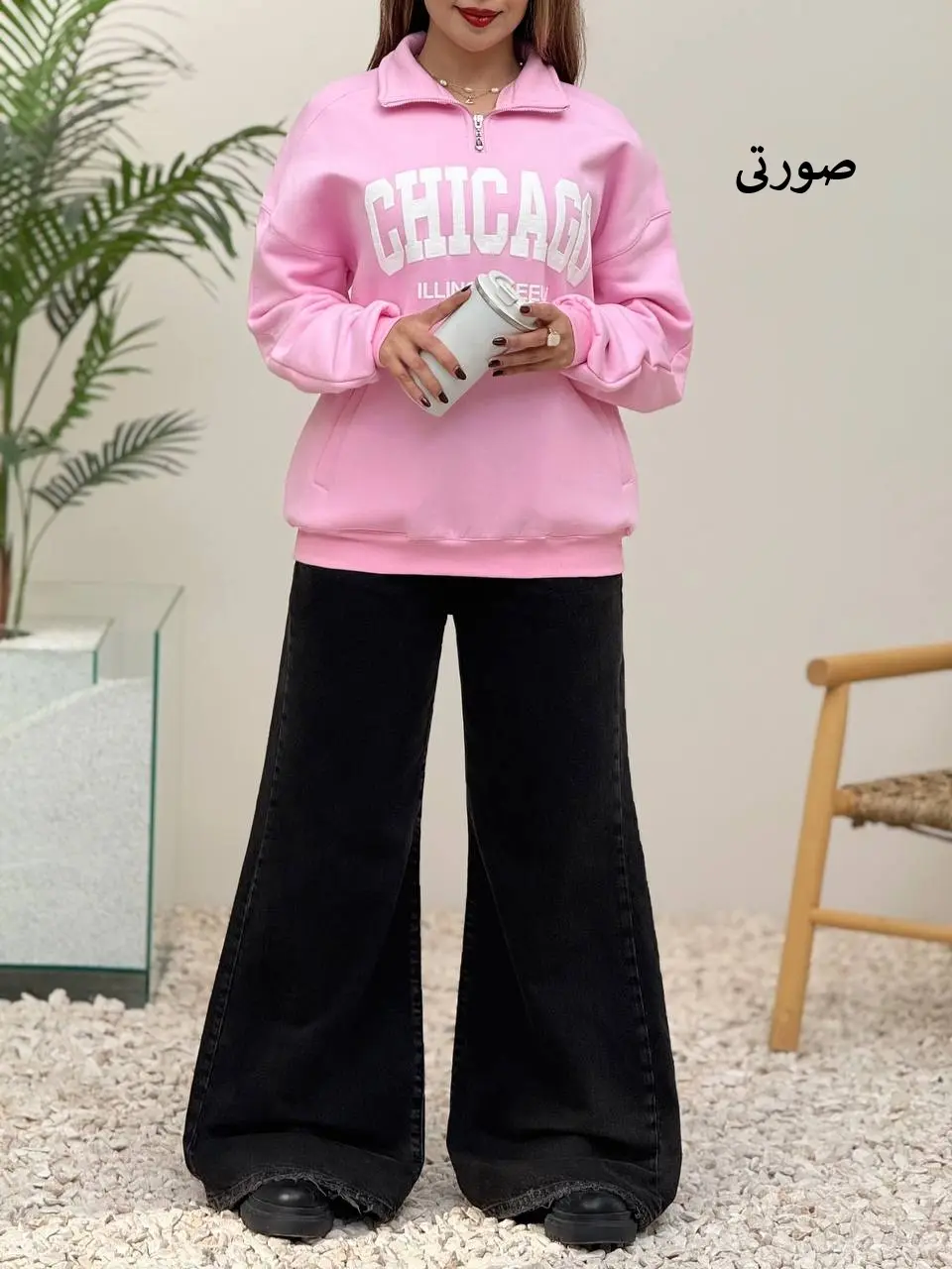 3995-دورس نیم زیپ chicaGo (ایراددار)